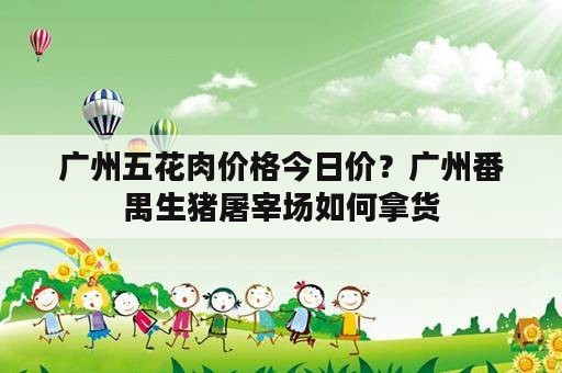 广州五花肉价格今日价？广州番禺生猪屠宰场如何拿货