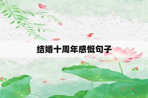 结婚十周年感慨句子