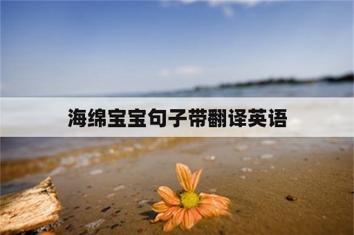 海绵宝宝句子带翻译英语