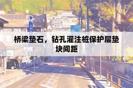 桥梁垫石，钻孔灌注桩保护层垫块间距