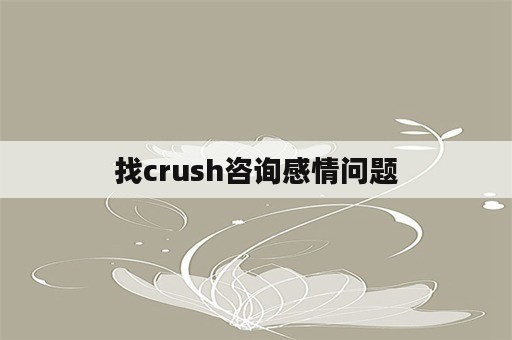 找crush咨询感情问题