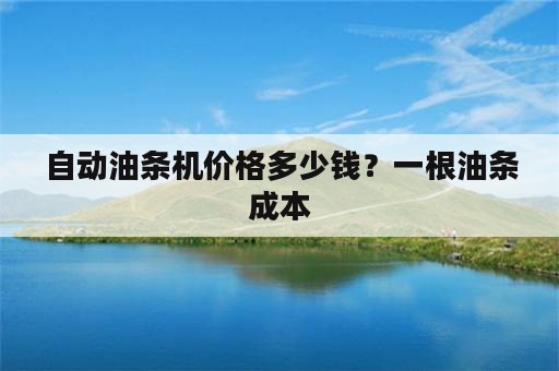 自动油条机价格多少钱？一根油条成本